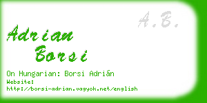 adrian borsi business card
